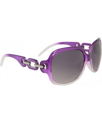 FancyG® Women's Fashion Sunglasses Diamond Chain Style Vintage Look UV Protection Eyewear Duotone - Purple White $11.21 Designer