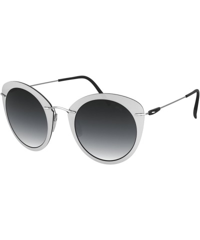 Silhouette INFINITY Sunglasses Collection, 8161, 8695, 8696, style may very Butterfly Rhodium Silky Matte / Grey Gradient Len...