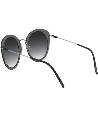 Silhouette INFINITY Sunglasses Collection, 8161, 8695, 8696, style may very Butterfly Rhodium Silky Matte / Grey Gradient Len...