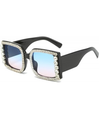 Trend Sunglasses Women Large Frame Square UV400 Sunglasses Gift B $14.78 Designer