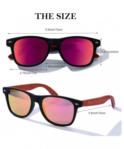 Custom Wood Sunglasses for Men and Women Personalized Sunglasses, UV Protected Color Lens Sunglasses Gifts Style 8 $22.39 Round