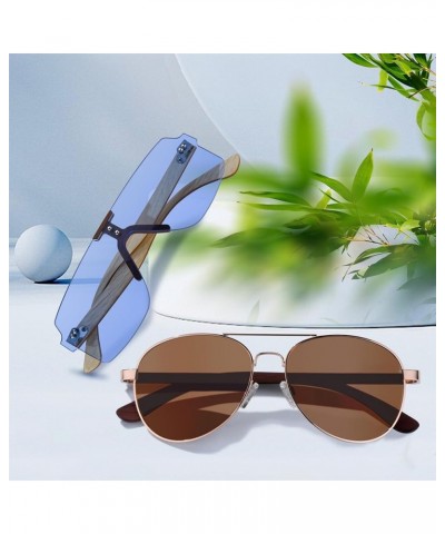 Custom Wood Sunglasses for Men and Women Personalized Sunglasses, UV Protected Color Lens Sunglasses Gifts Style 8 $22.39 Round