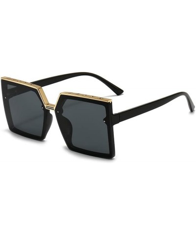 Sunglasses Womens Trendy Oversized Polarized UV Protection 2022 Fashion Big Square Sunglasses Black $15.49 Square