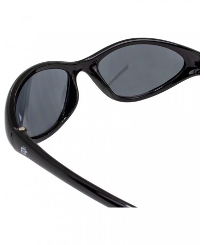 Women's Hen Sunglasses (Black Frame/Smoke Mirrored Lenses) $8.56 Designer