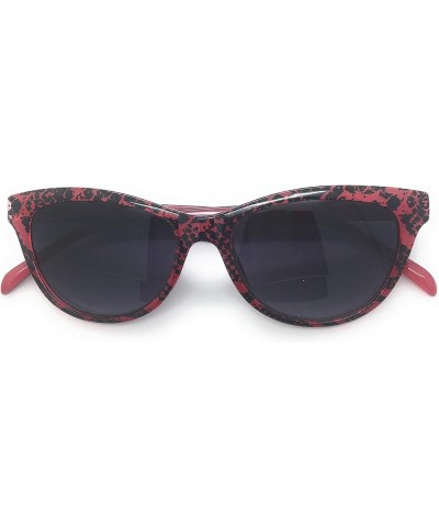 Women's Bi-Focal Sun Readers Fashion Cat Eye Sunglasses 1.75 Red Snake Print $8.82 Cat Eye