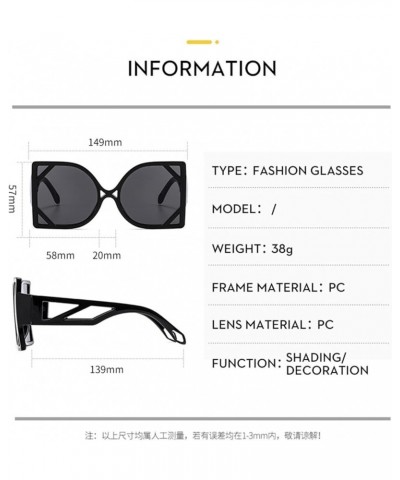 Fashion Street Shooting Decoration Large Frame Sunglasses Men and Women Outdoor Vacation Beach Sunglasses (Color : G, Size : ...