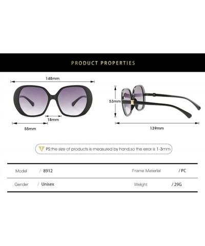 Large Frame Retro Metal Men and Women Sunglasses for Outdoor Vacation (Color : C, Size : Medium) Medium F $17.47 Designer