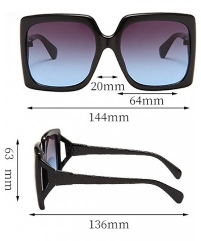 Fashion Large Frame Men and Women Sunglasses Street Shooting Outdoor Vacation Sunshade (Color : G, Size : Medium) Medium C $1...