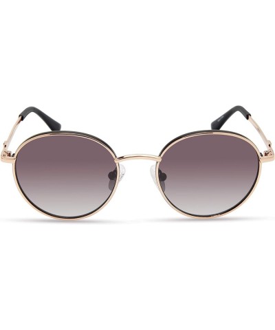 Women's Classic Round Sunglasses Gold/Smoke Mirror $20.24 Round