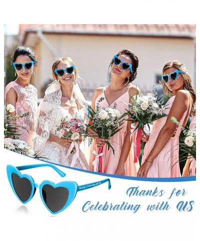 50 Pcs Wedding Bridal Sunglasses Party Favors for Guests Bulk Heart Shaped Sunglasses Bachelorette Birthday Gifts Lake Blue $...