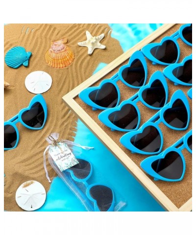 50 Pcs Wedding Bridal Sunglasses Party Favors for Guests Bulk Heart Shaped Sunglasses Bachelorette Birthday Gifts Lake Blue $...