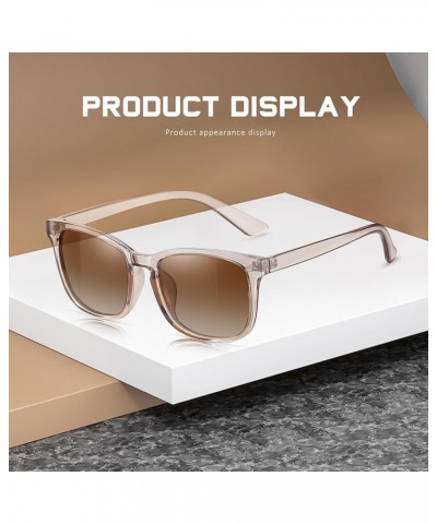 Polarized Sunglasses for Women and Men Classic Trendy Sun Glasses with 100% UV Protection 196 A433 Light Tea | Gradient Tea M...