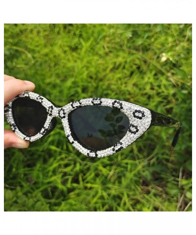 Luxury Rhinestone bling Sunglasses Women Cat Eye Diamond Designer Sun Glasses Ladies Glasses Shades Women White $9.78 Cat Eye