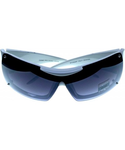 UV protection Flower tattoo print Goggle-Sunglasses White Frame & Black Lens $14.52 Round