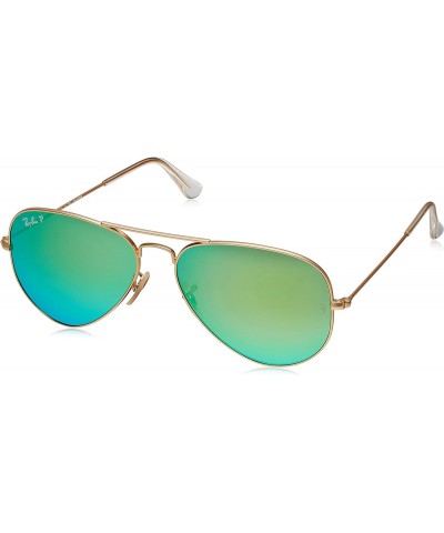 RB3025 Aviator Large Metal Icons Sung-Matte Gold/Crystal Green Mirror/OS $55.77 Aviator