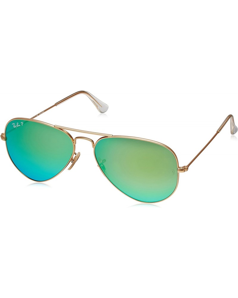 RB3025 Aviator Large Metal Icons Sung-Matte Gold/Crystal Green Mirror/OS $55.77 Aviator