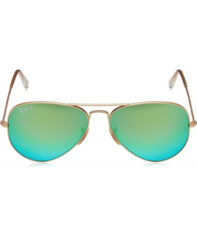 RB3025 Aviator Large Metal Icons Sung-Matte Gold/Crystal Green Mirror/OS $55.77 Aviator