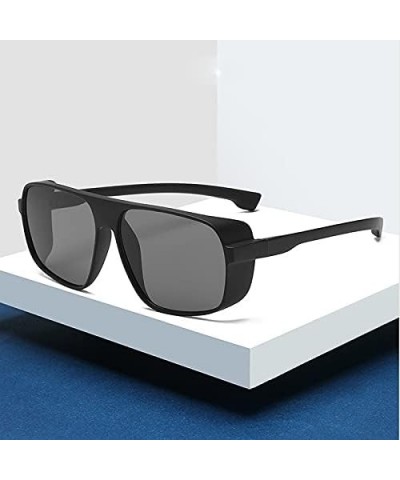 Minus Reflection Effects Pilot Goggle Unisex Sunglasses Men Punk Sun Glasses Women 1-am1921-c1 $11.46 Rectangular