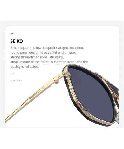 Punk Retro Box Sunglasses for Men and Women (Color : E, Size : 1) 1 H $14.08 Designer