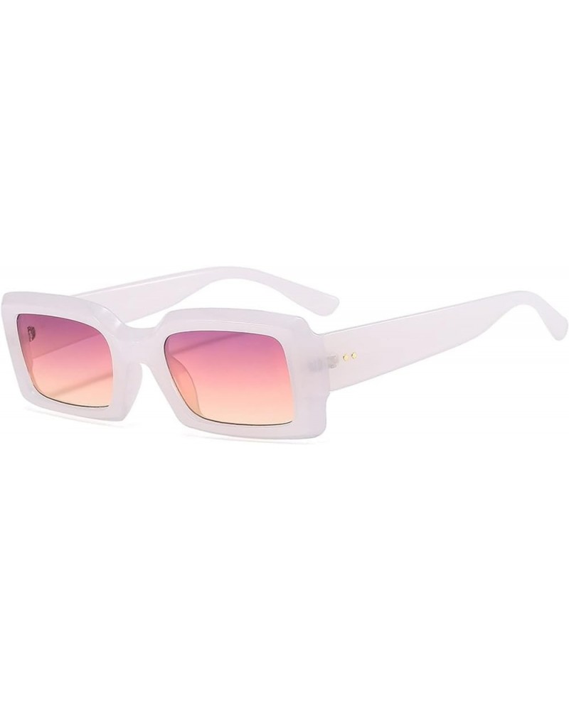 Small Frame Square Men and Women Sunglasses Outdoor Holiday Beach Sunglasses (Color : F, Size : 1) 1 Medium $14.74 Designer