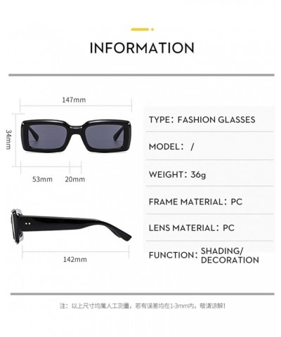 Small Frame Square Men and Women Sunglasses Outdoor Holiday Beach Sunglasses (Color : F, Size : 1) 1 Medium $14.74 Designer