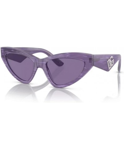 Sunglasses DG 4439 34071A Fleur Purple Violet $46.14 Oval