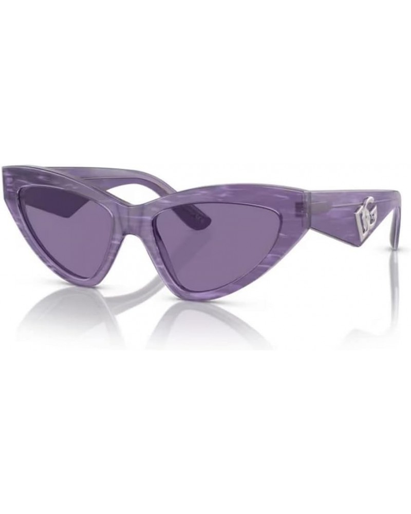 Sunglasses DG 4439 34071A Fleur Purple Violet $46.14 Oval