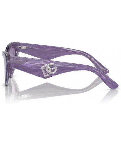 Sunglasses DG 4439 34071A Fleur Purple Violet $46.14 Oval