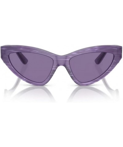 Sunglasses DG 4439 34071A Fleur Purple Violet $46.14 Oval