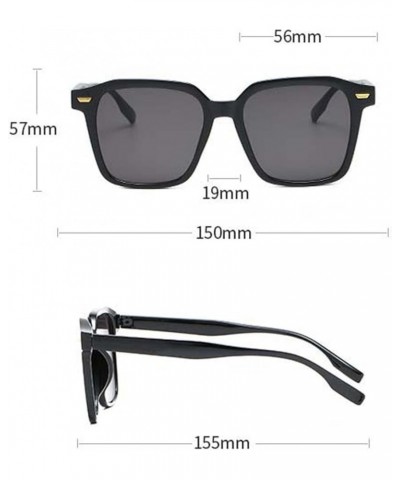 Square Frame Streetwear Sunglasses for Men and Women, Outdoor Vacation Beach Driving Glasses (Color : E, Size : Medium) Mediu...