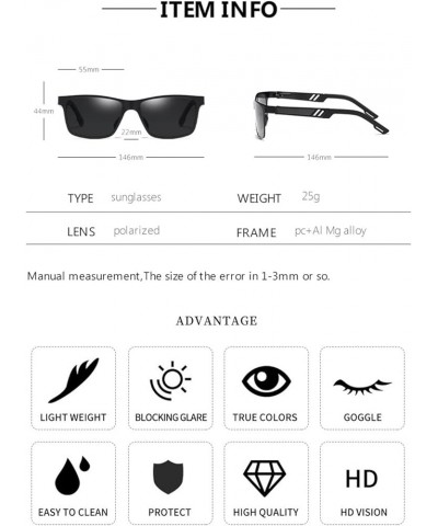 Fashion Polarized Retro Men and Women Sunglasses Sports Fishing Driving Sunglasses (Color : C, Size : 1) 1 E $16.50 Sport