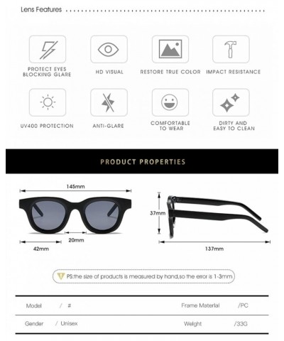 Oval Men's and Women's Small Frame Fashion Decoration Sunglasses (Color : 2, Size : 1) 1 4 $14.98 Designer