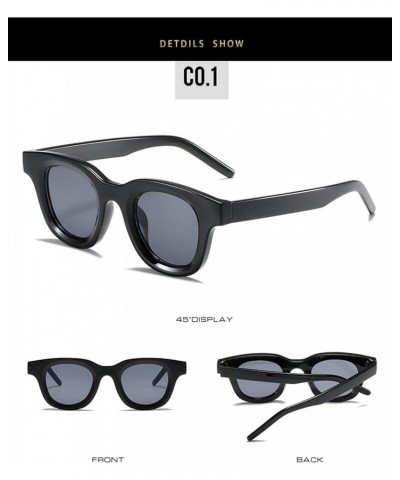 Oval Men's and Women's Small Frame Fashion Decoration Sunglasses (Color : 2, Size : 1) 1 4 $14.98 Designer