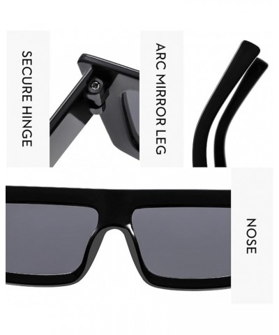 Square Hip Hop Street Shot Men and Women Sunglasses Outdoor Vacation Beach Sunglasses (Color : J, Size : 1) 1 G $13.85 Designer