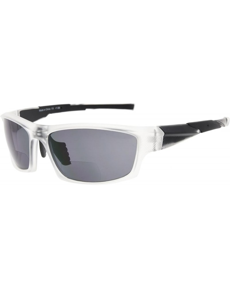 TR90 Sports Bifocal Sunglasses Baseball Running Fishing Driving Golf Softball Hiking Readers (Black Frame Grey Temple, 1.75) ...