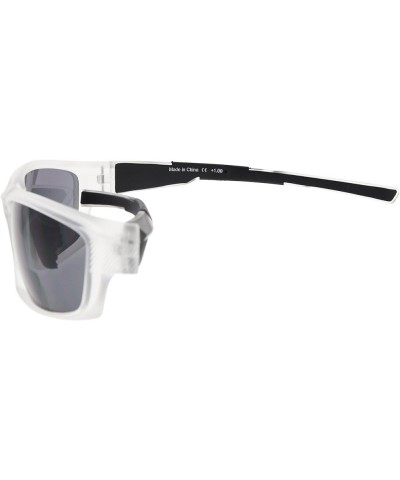 TR90 Sports Bifocal Sunglasses Baseball Running Fishing Driving Golf Softball Hiking Readers (Black Frame Grey Temple, 1.75) ...