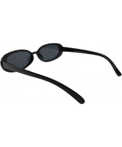 Blair - Womens Fashion Skinny Slim Oval Sunglasses Black $10.25 Cat Eye