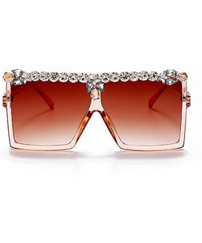 Oversized Square Sunglasses Women Fashion Diamond Sunglasses Men Retro Rhinestone Eyeglasses 5pink $18.45 Oversized