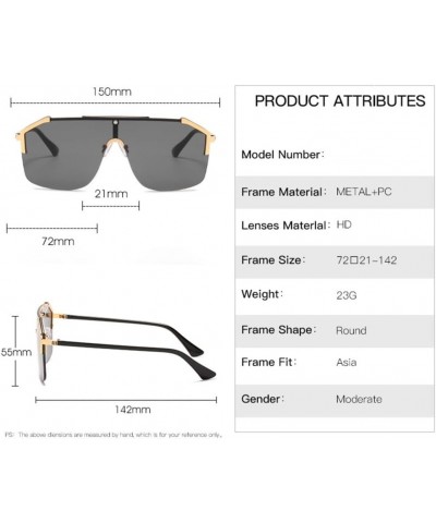 Irregular Frameless Mirrored One-piece Oversized Shades Sun Glasses Sunglasses Men Women 3 $25.74 Rectangular