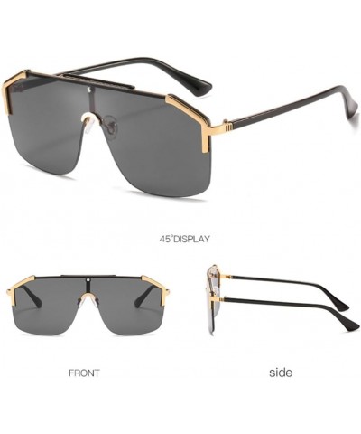 Irregular Frameless Mirrored One-piece Oversized Shades Sun Glasses Sunglasses Men Women 3 $25.74 Rectangular