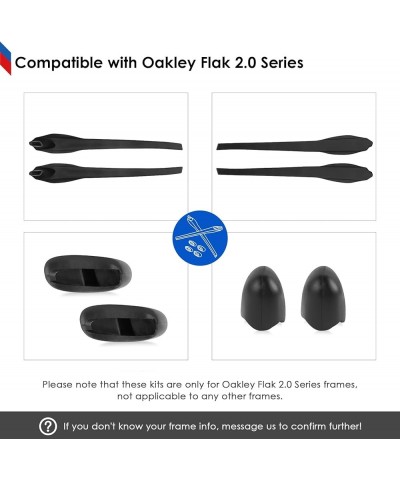 Sock Kits Earsocks & Nosepieces for Oakley Flak 2.0 OO9295/Flak 2.0 XL OO9188 Sunglasses - White Black + Black $9.89 Designer