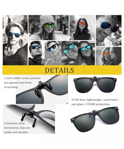 Polarized Clip On Sunglasses Over Prescription Glasses Anti-Glare UV Protection Fishing Driving Sunglasses Dark Green $11.99 ...