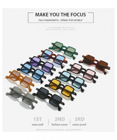 Square Frame Retro Men and Women Fashion Decoration Outdoor Beach Sunglasses (Color : 7, Size : 1) 1 2 $12.44 Square