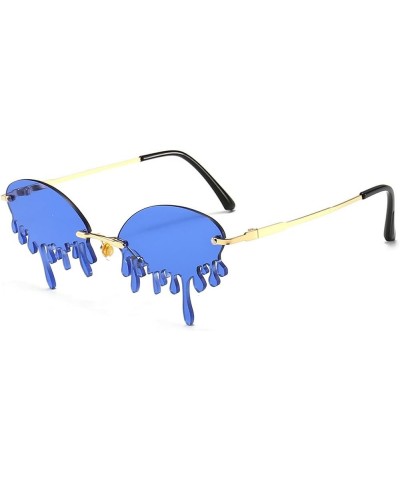 2 Pairs Rimless Cute Sunglasses Women Trendy Vintage Clouds Lightning Shaped Sunglasses men's Cloud Tassel Glasses 3pcs Blue ...