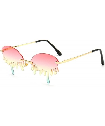 2 Pairs Rimless Cute Sunglasses Women Trendy Vintage Clouds Lightning Shaped Sunglasses men's Cloud Tassel Glasses 3pcs Blue ...