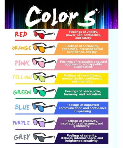 Neon Colors Party Favor Supplies Unisex Sunglasses Pack of 8 Black/Colored Lens $10.12 Rectangular