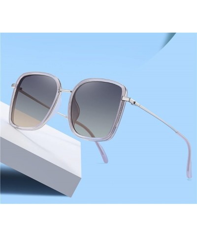 Square Frame Large Frame Women's Sunglasses Outdoor Vacation Sunglasses (Color : A, Size : 1) 1 C $16.90 Square