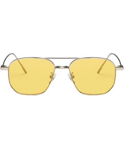 Retro Oversized Irregular Polarized Sun Glasses For Women Men Vintage Shades Light Classic Large Metal Quay Yellow $9.77 Rimless