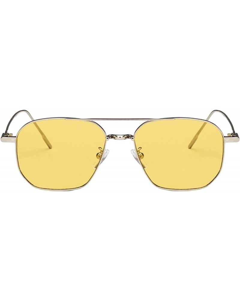 Retro Oversized Irregular Polarized Sun Glasses For Women Men Vintage Shades Light Classic Large Metal Quay Yellow $9.77 Rimless