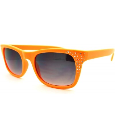 Chic Womens Sunglasses Round Studded Rectangular Cateye Frame Orange black $8.82 Rectangular